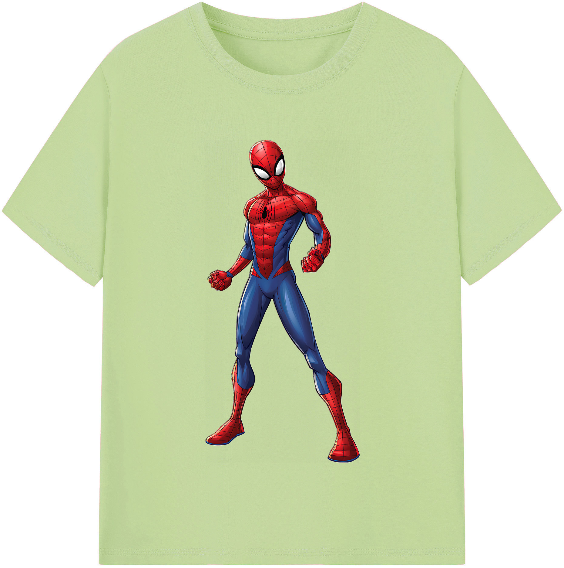 （画像用） Spider Man スパイダーマン 綿100％半袖Tシャツ（フロントプリント）